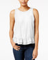 Maison Jules Womens Ruffled Sleeveless Blouse